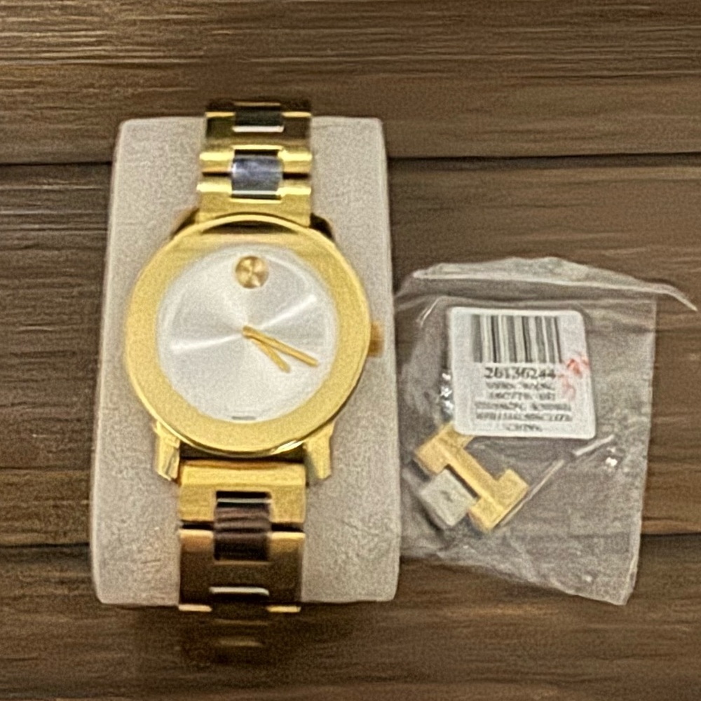 Movado Bold Gold and Silver Watch - Picture 3 of 5